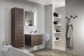 Badkamermeubel set model 2 donker eik 700mm