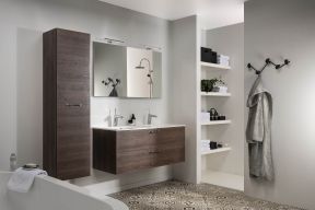 Badkamermeubel set model 2 donker eik 1200mm