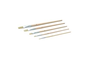 Do It Penselen set 5 stuks 0 / 4 / 8 / 12 / 16 mm wit varkenshaar FSC® gecertificeerde hardhouten zwarte steel