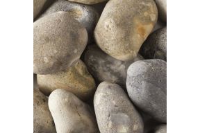 ronde keien aardse kleuren