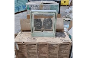 Glasdal Transparant GEWOLKT 19 x 19 x 8 cm per stuk