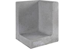 L-Element Hoek Beton Grijs 40 x 40 x 40 cm